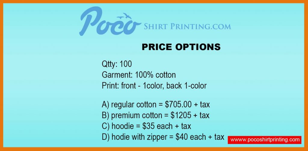 custom screen printing prices